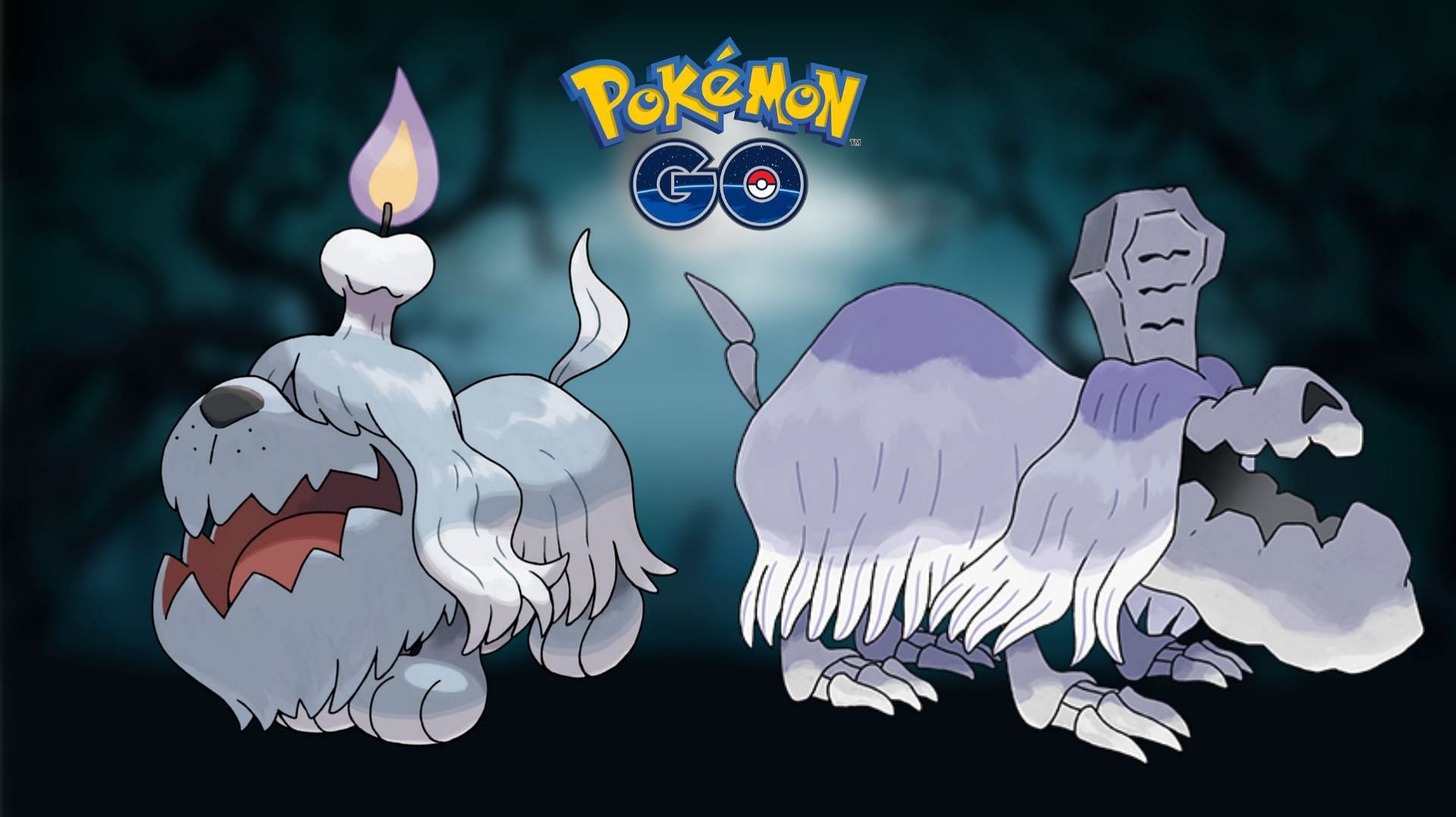 Greavard and its evolution Houndstone in Pokemon GO.