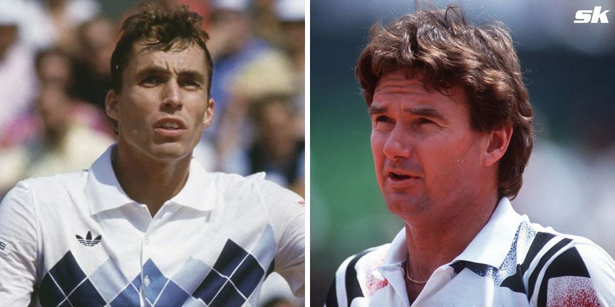 Ivan Lendl (L) and Jimmy Connors