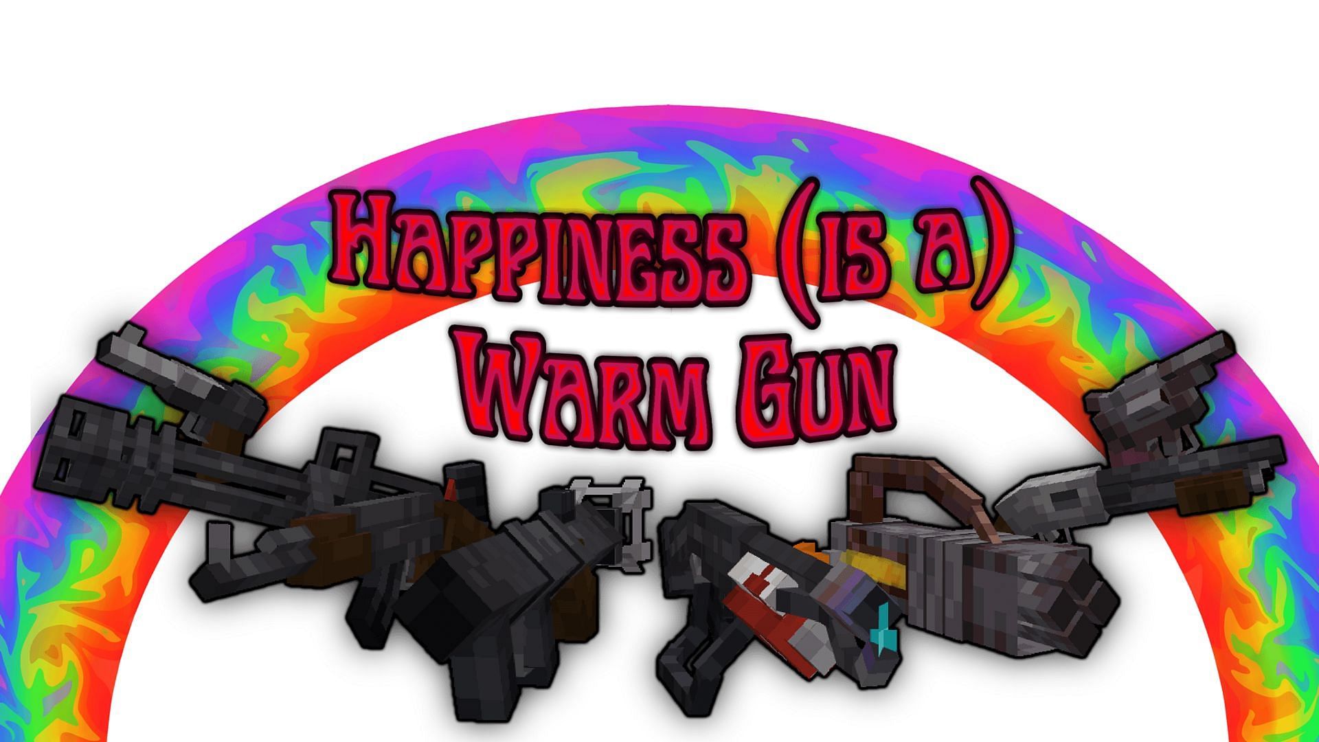 Happiness (is a) Warm Gun adds plenty of modern firearms and implements (Image via Cybercat5555/Modrinth)