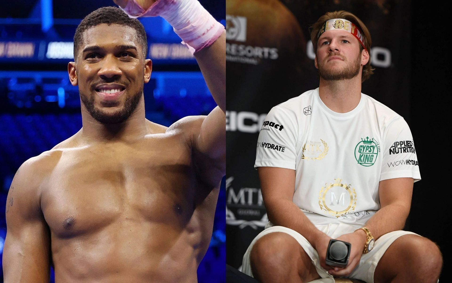Anthony Joshua (L), and Ben Davidson (R) [Images via Getty].