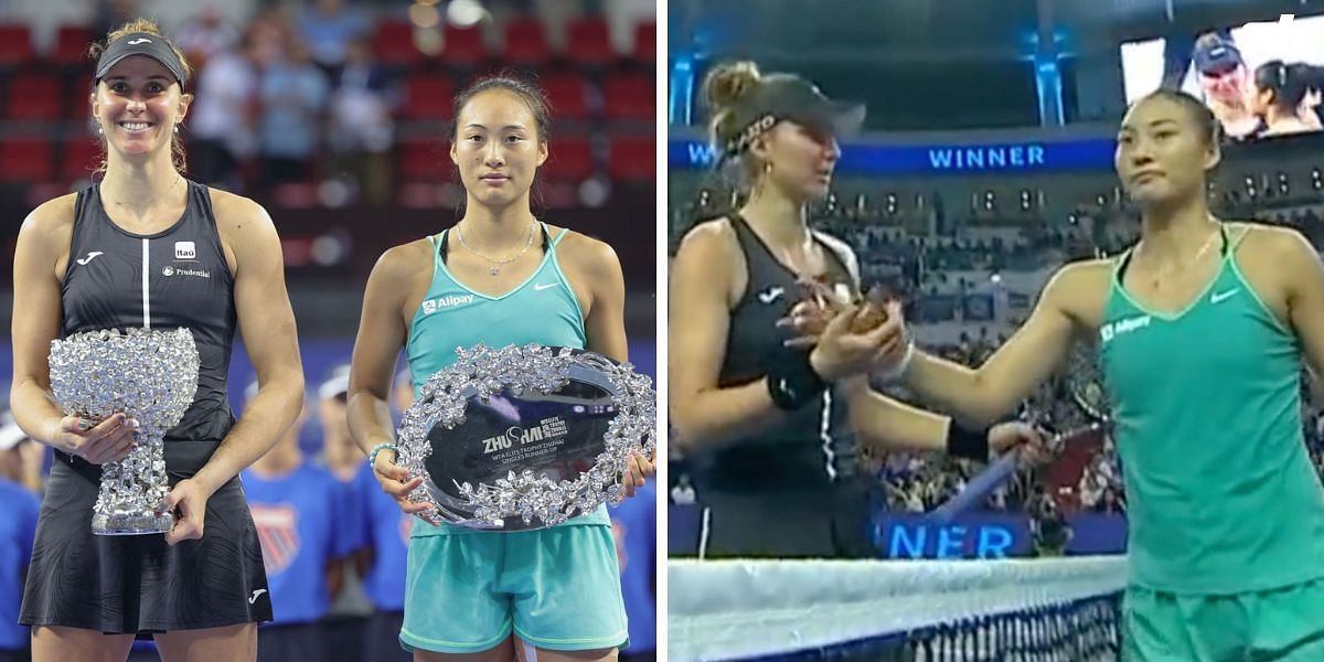 Beatriz Haddad Maia defeated Qinwen Zheng in the WTA Elite Trophy final