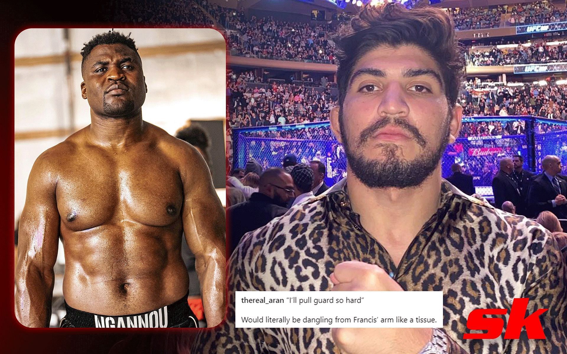 Francis Ngannou and Dillon Danis [Image credits: @dillondanis and @francisngannou on Instagram]