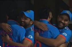 [Watch] Rohit Sharma and Virat Kohli hug each other passionately after India beat New Zealand after 20 years in an ICC tournament