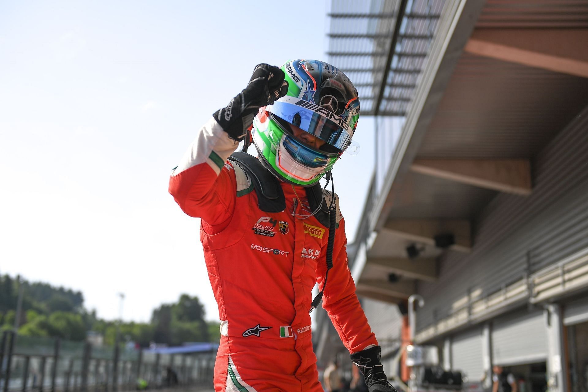 Andrea Kimi Antonelli after the Italian F4 2023 race at Spa Francorchamps (Image via acisport.it)