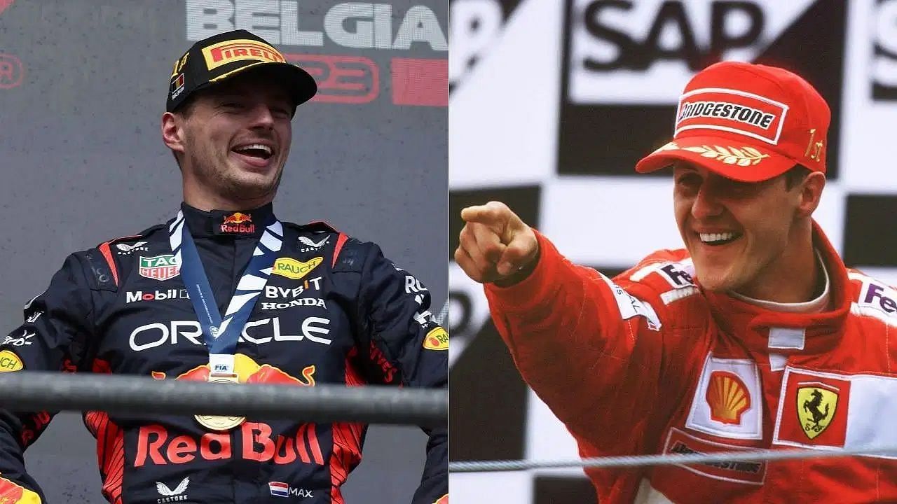 Max Verstappen and Michael Schumacher