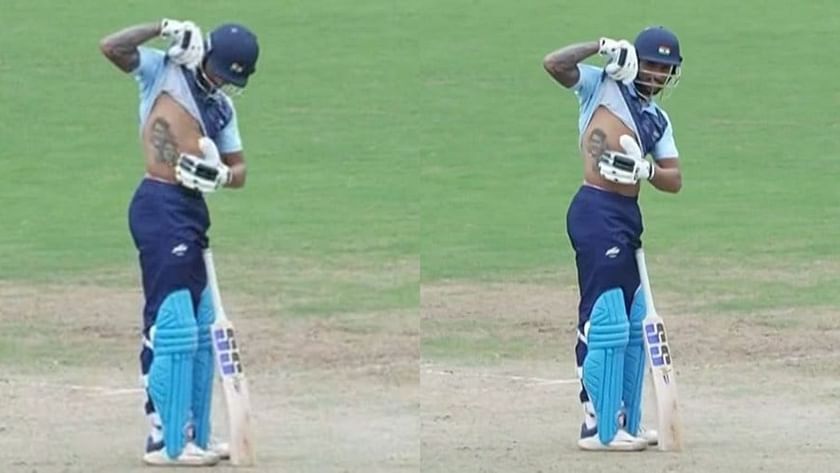 Watch] India'S Tilak Varma Gestures Towards Tattoo Of Parents After Stunning Fifty In Asian Games 2022 Semifinal Against Bangladesh