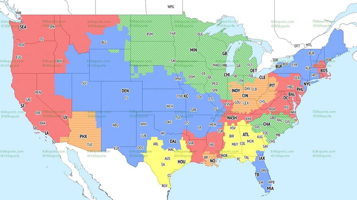 NFL Week 5 Coverage Map 2023 TV schedule, channel and broadcast