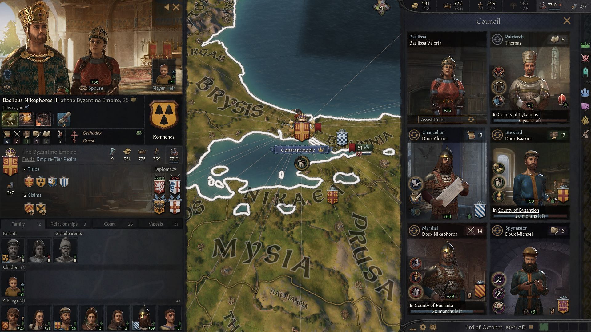 Crusader Kings 3 gameplay (Image via Paradox)