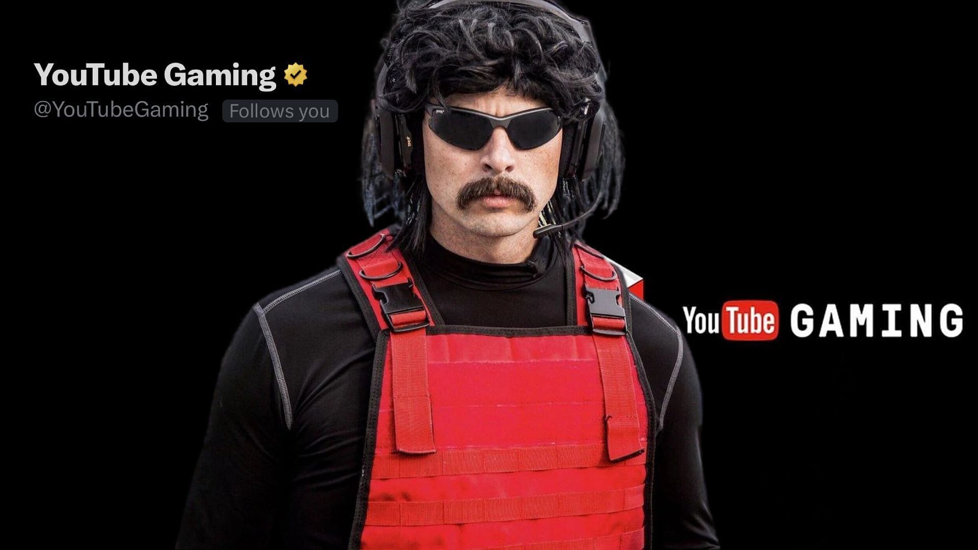 YouTube Gaming followed Dr DisRespect on X, does it mean no Kick deal? (Image via YouTube)