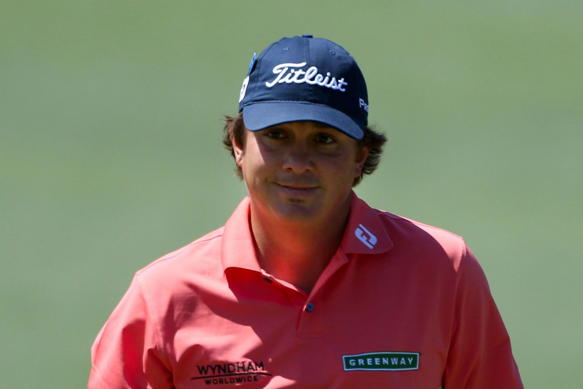Jason Dufner looks on from the second green during the third round of the 2012 Masters Tournament
