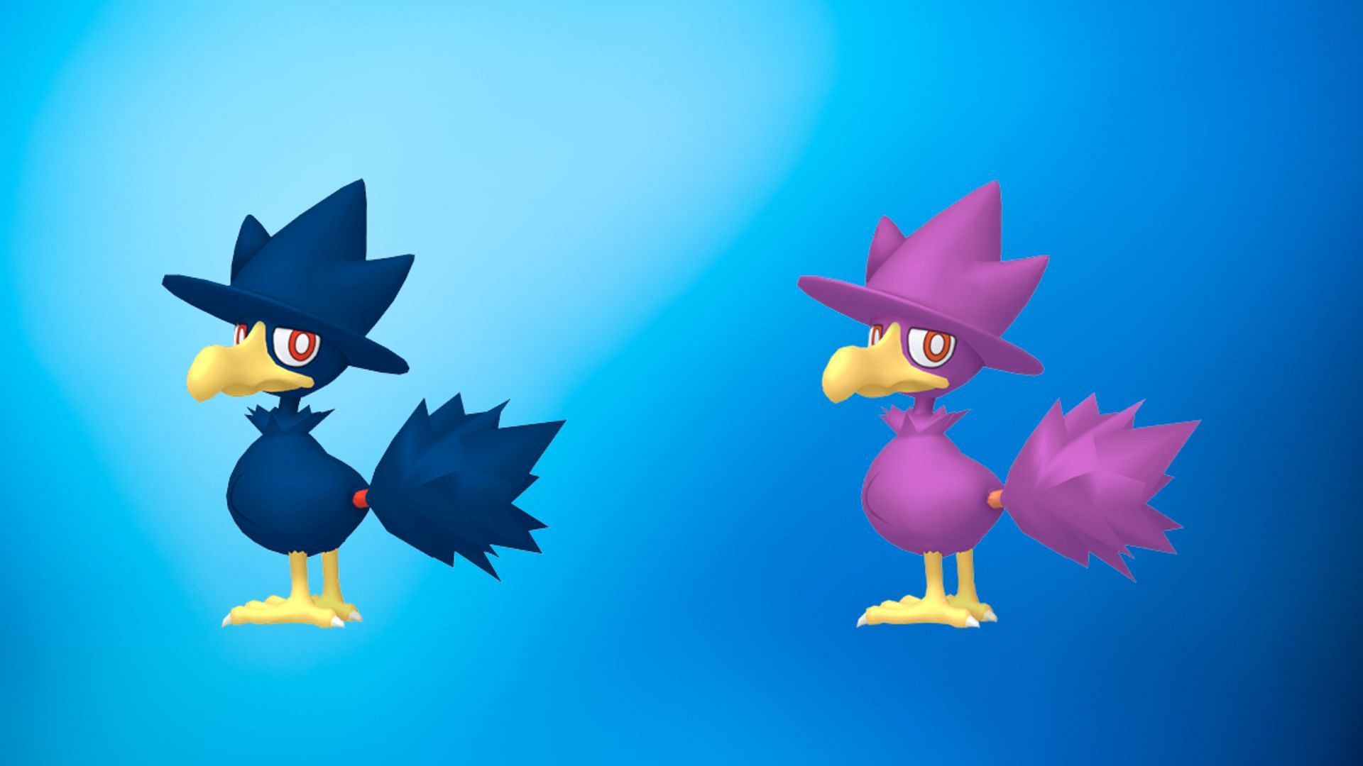 Regular and shiny Murkrow (Image via TPC)