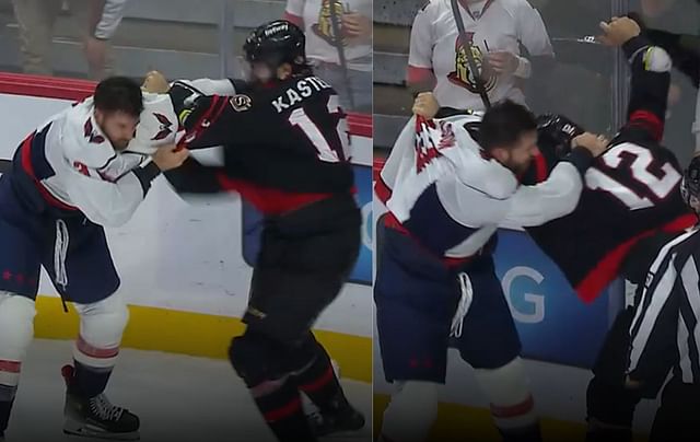 Tom Wilson lands big punches onto Mark Kastelic