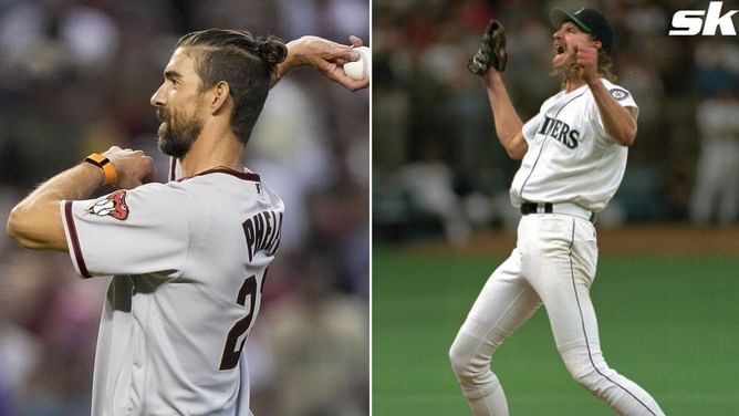 Fans left gushing over Olympic legend Michael Phelps turning Randy Johnson's pupil - "This pic goes hard"