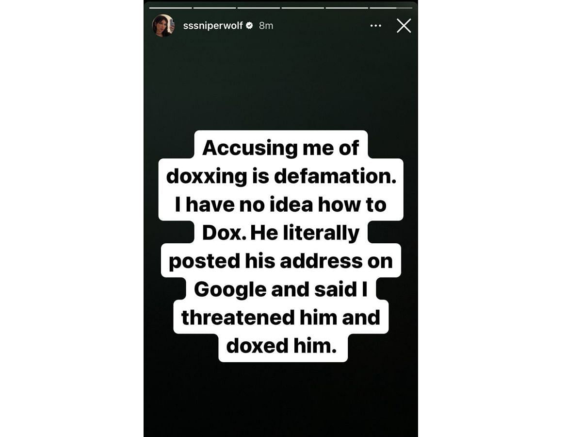 Alia refutes doxxing allegations (Image via Instagram)