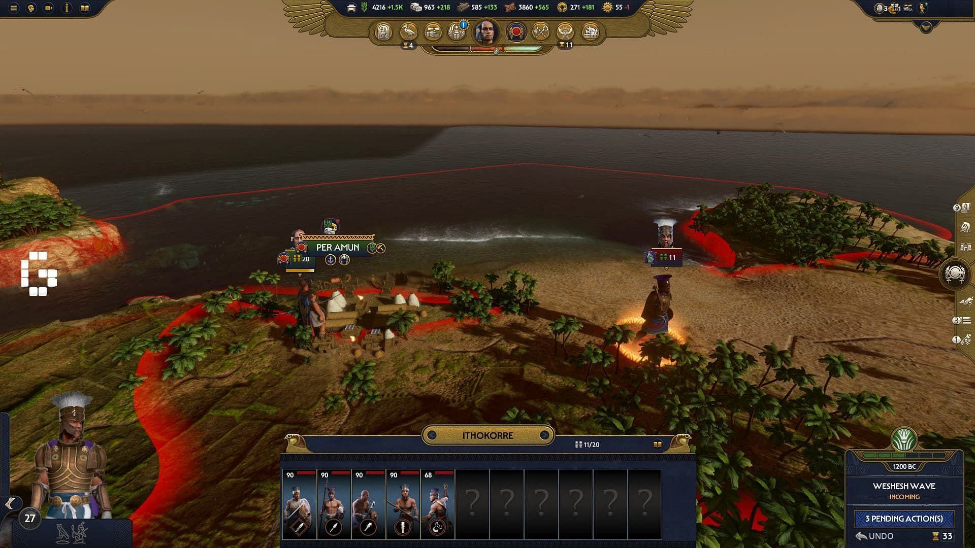 Building structures in Total War: Pharaoh. (Image via Creative Assembly)