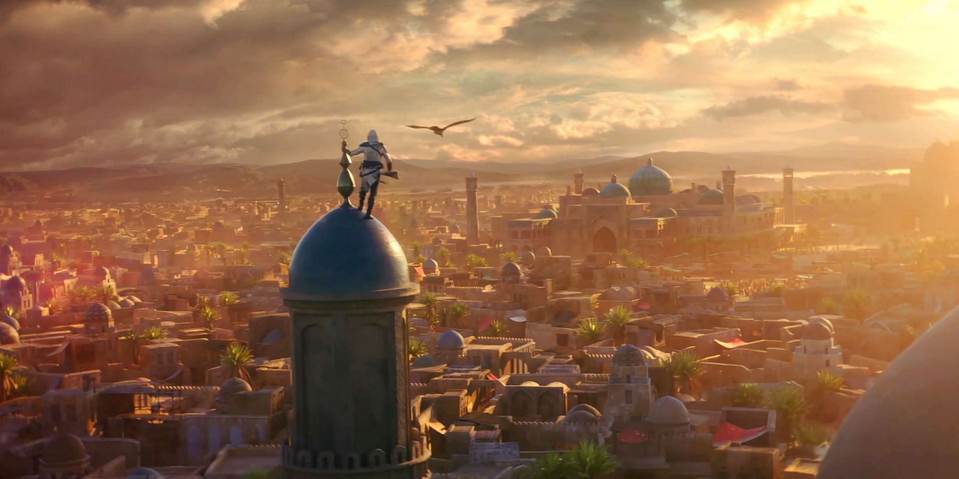 The beautiful city of Bagdad in Assassin&#039;s Creed Mirage (Image via Ubisoft)
