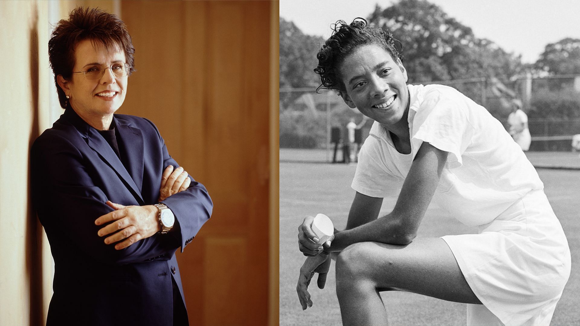 Billie Jean King(left) and Althea Gibson (right)