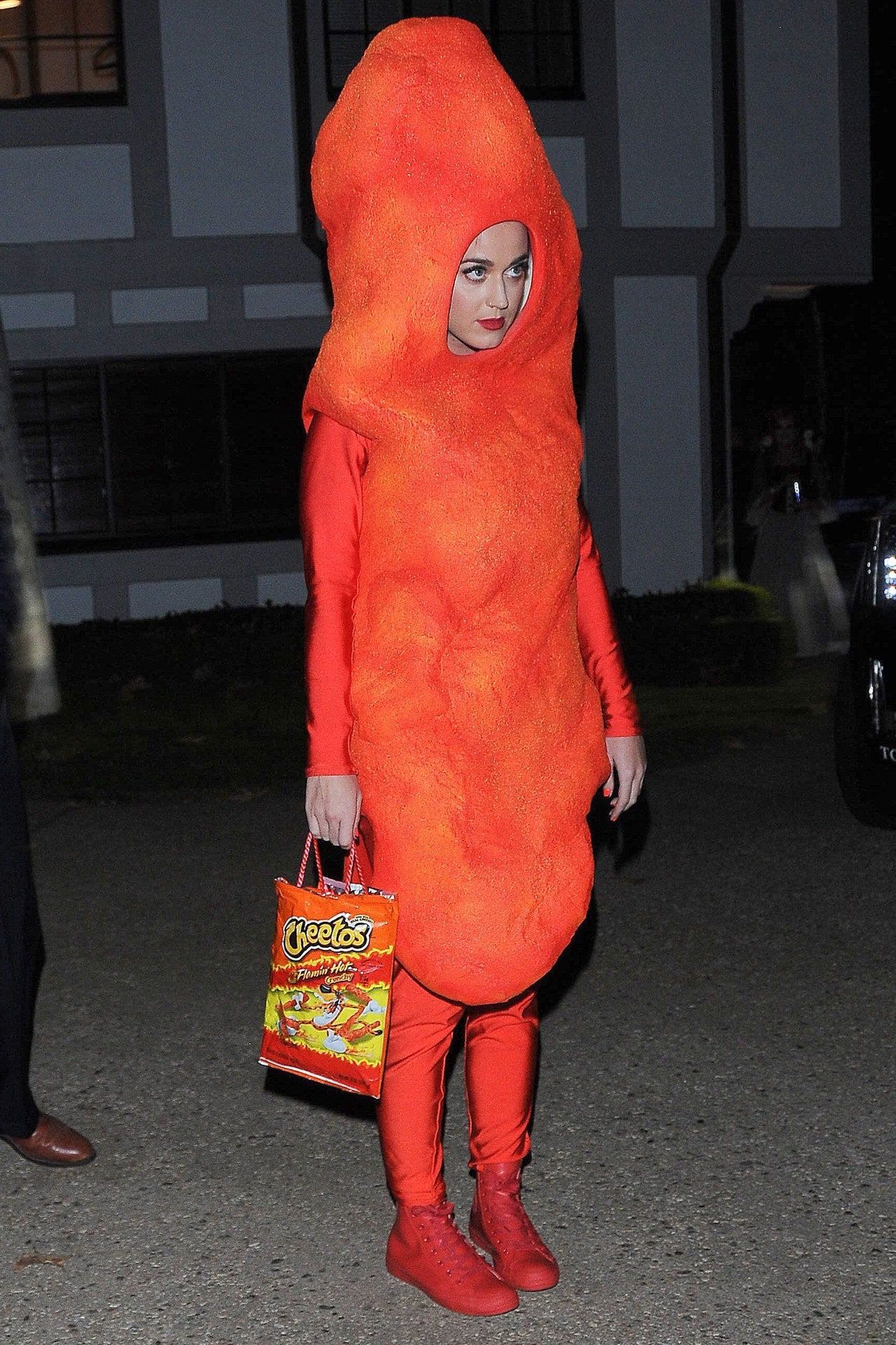 Perry dressed as a Hot Cheeto (image via Getty)