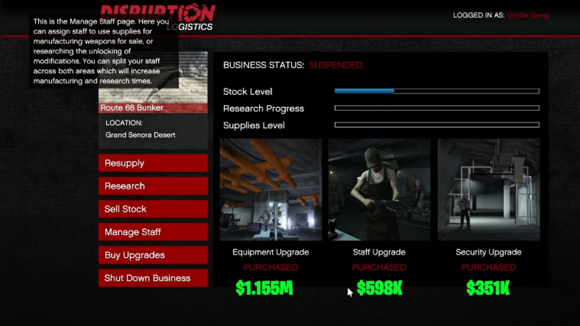 These upgrades are optional but make Bunkers more profitable (Image via YouTube/TGG)