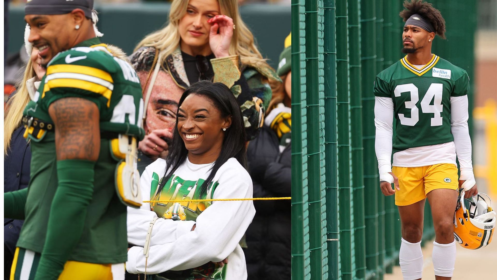 Simone Biles and Jonathan Owens (Image via Sportskeeda)