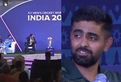 [Watch] "Babar biryani kaisa tha?"- Ravi Shastri to Babar Azam during captain's day event ahead of 2023 ODI World Cup