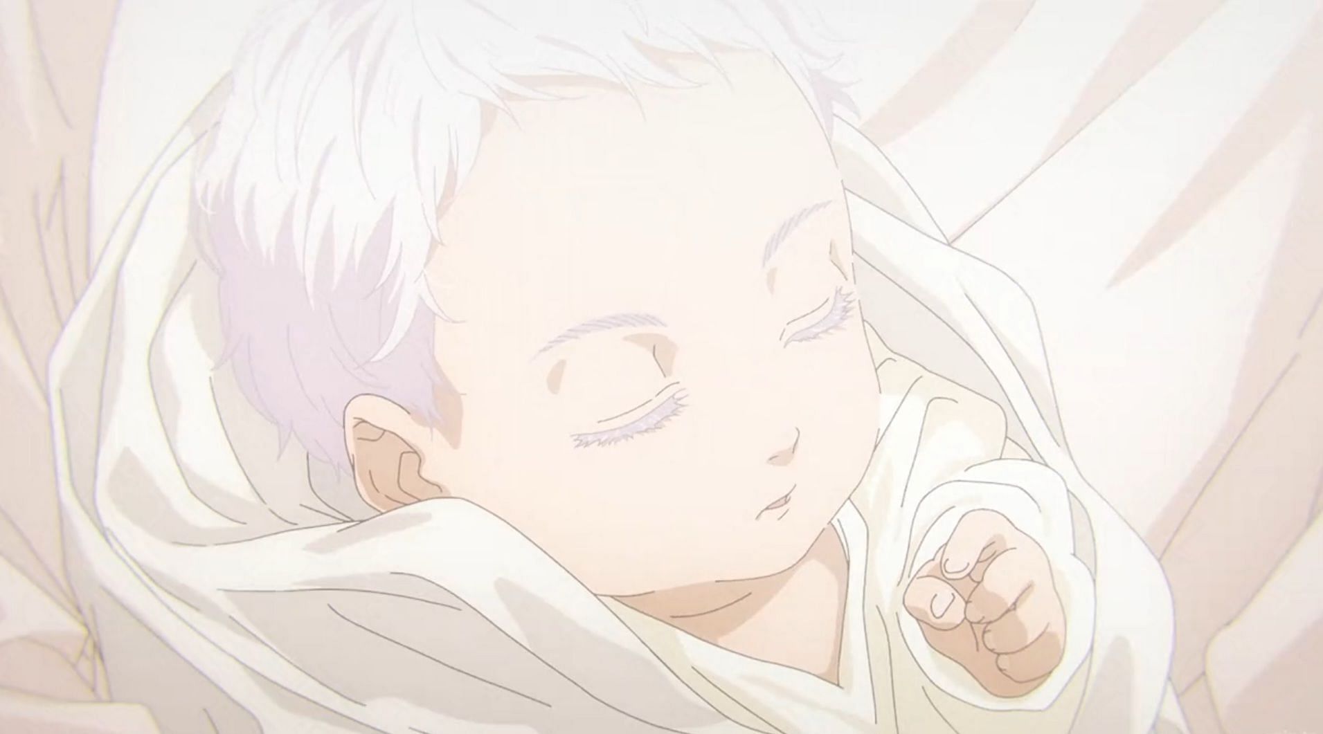 Satoru Gojo as an infant in Jujutsu Kaisen season 2 episode 11 (image via MAPPA)