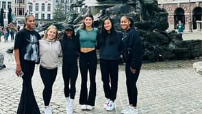 Simone Biles, Shilese Jones, and other United States gymnasts go sightseeing in Antwerp following World Championships qualification