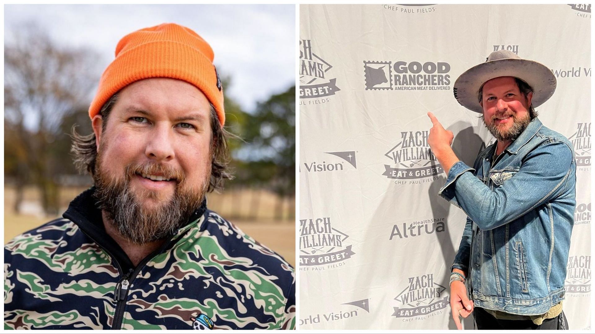 Two portraits of Zach Williams (Images via official Instagram @zachwilliams)