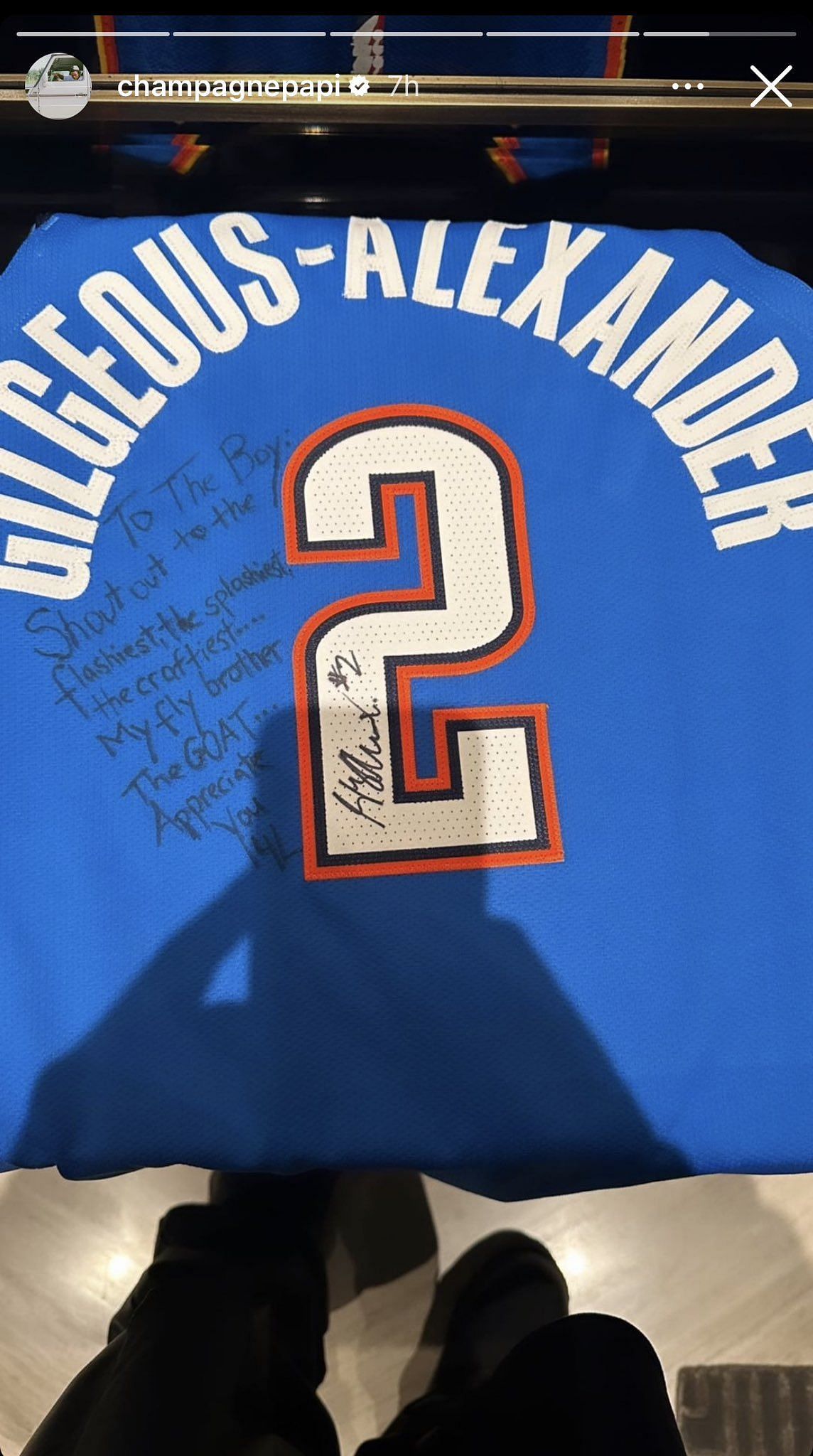 Anyone interested in this Shai Gilgeous-Alexander Jersey? I love the guy,  but I'm just a student trying to sell so I can get a Kawhi or a PG Jersey.  Message me if