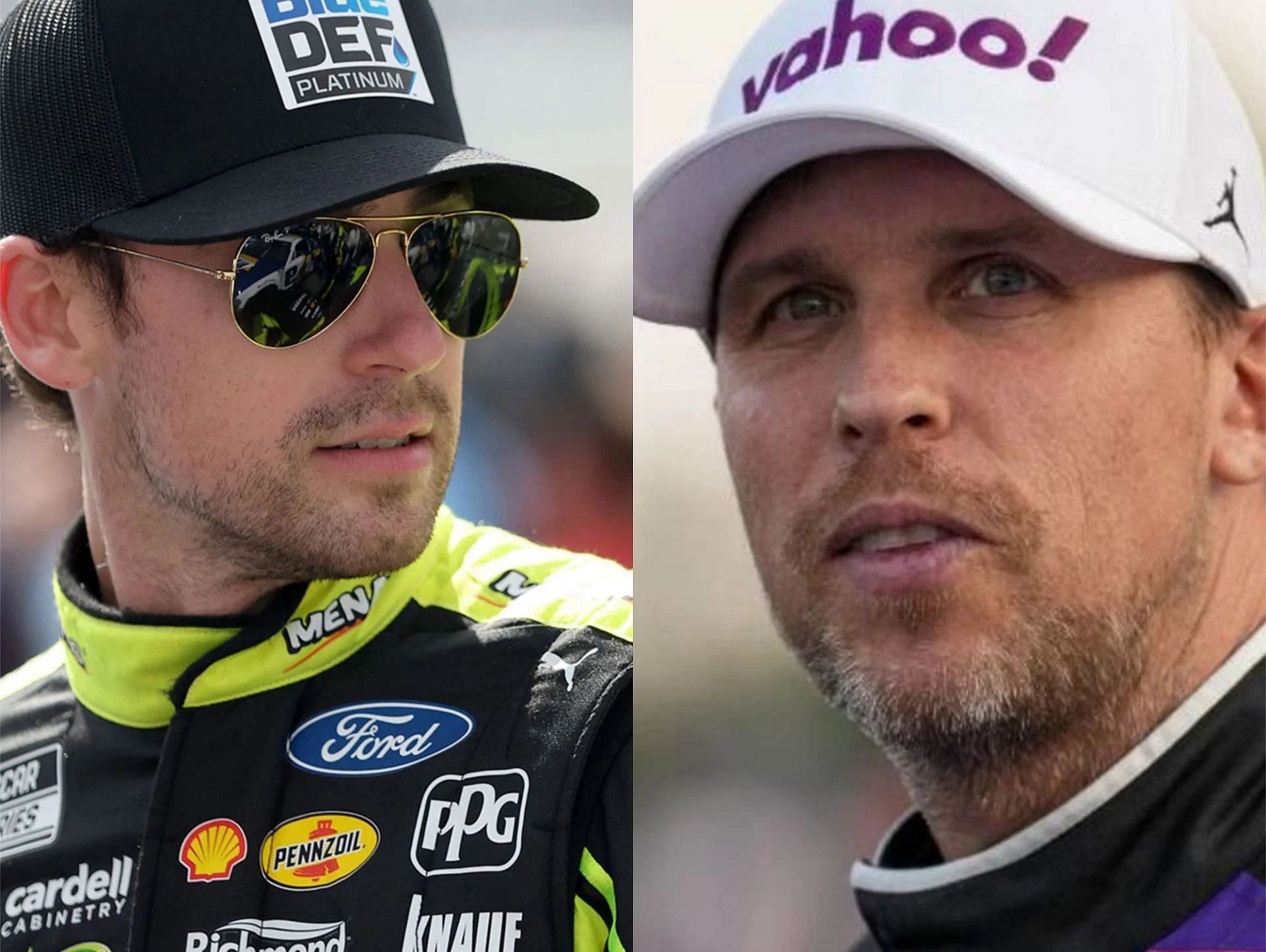 NASCAR Cup Series drivers Ryan Blaney and Denny Hamlin 