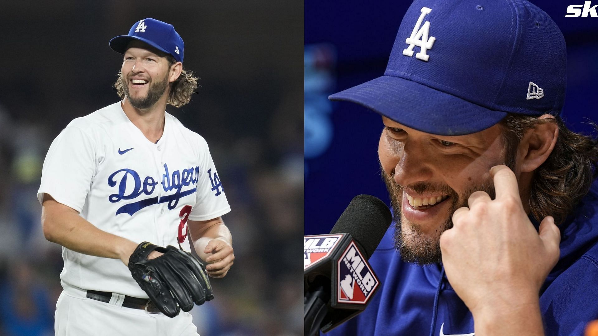 Los Angeles Dodgers starting pitcher Clayton Kershaw speaks at a news conference ahead of the NLDS