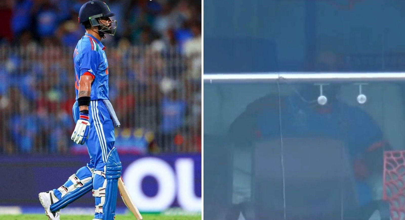 Virat Kohli departed for a nine-ball duck against England in the World Cup fixture.