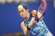 Caroline Garcia in action at the WTA Elite Trophy