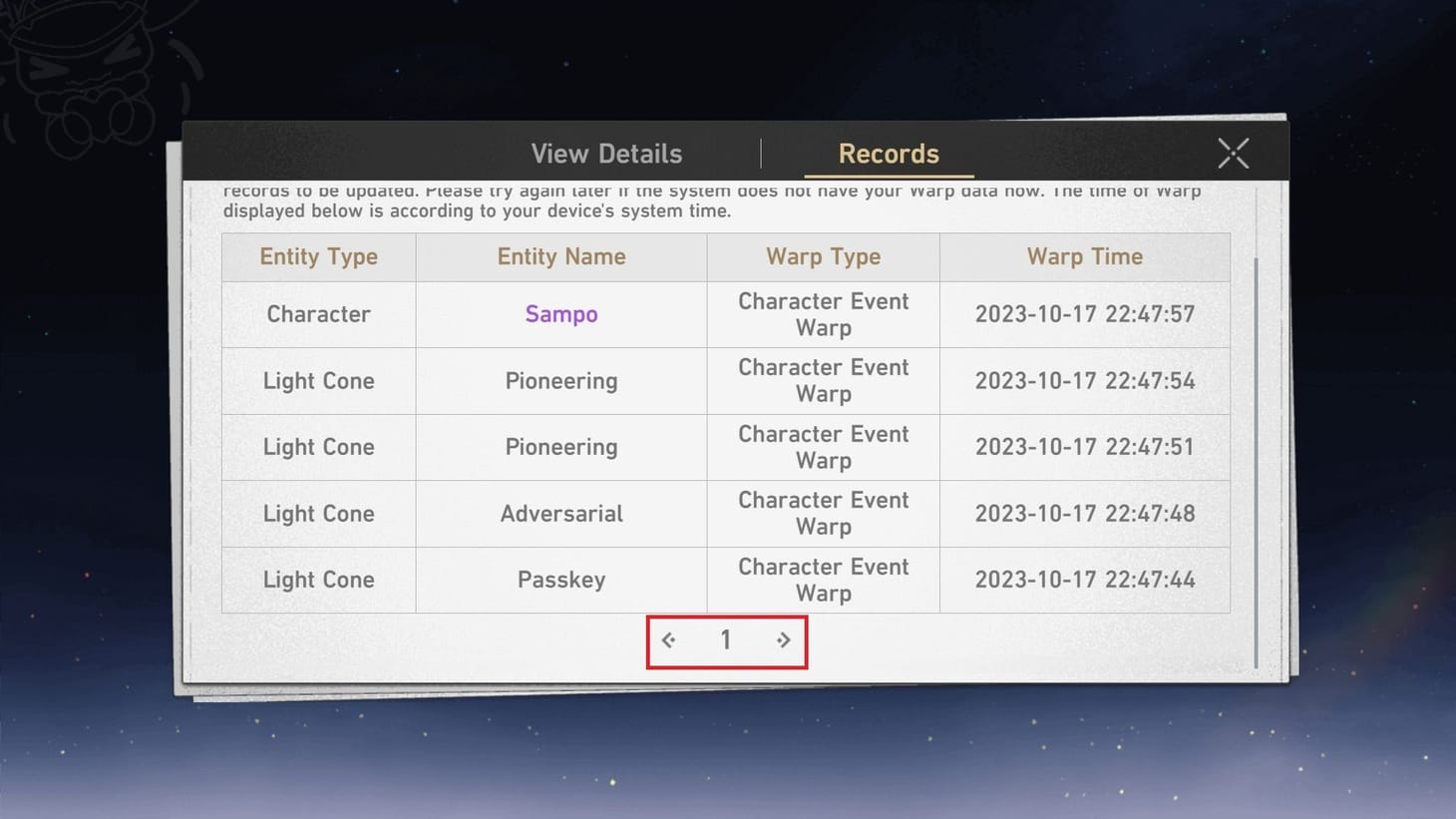 Honkai Star Rail banner history guide How to check pity and pull count
