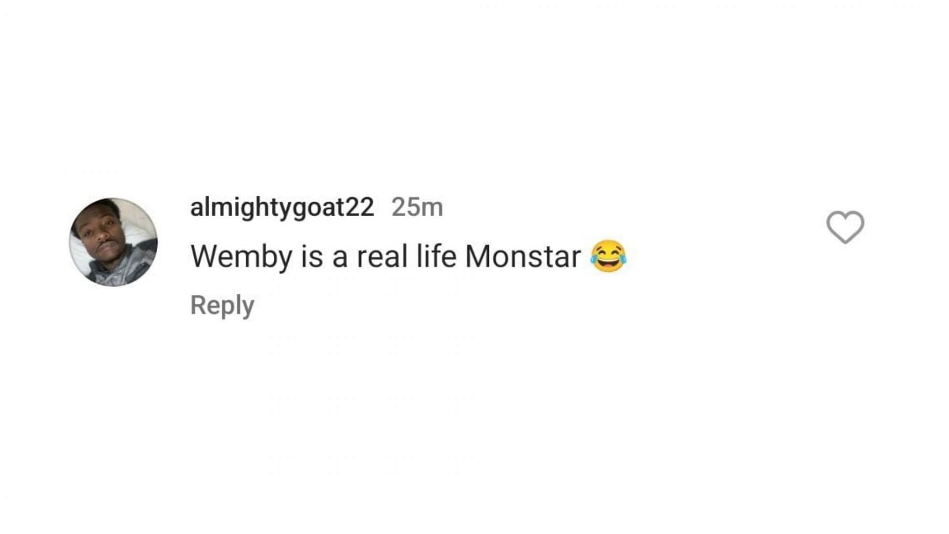 A fan likens Wembanyama to a Monstar