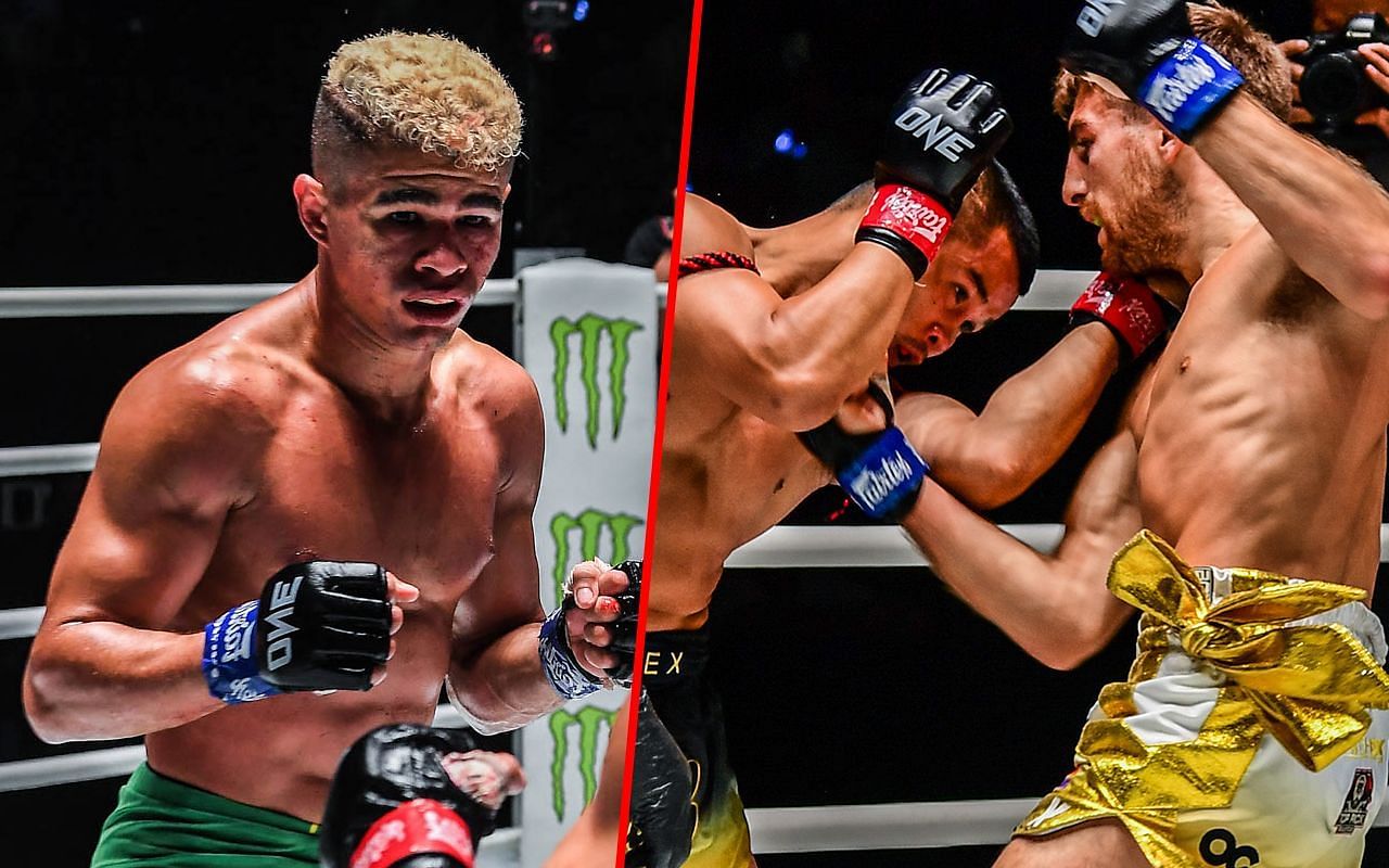 Fabricio Andrade (Left) gives credit to Haggerty for his win at ONE Fight Night 9 (Right)