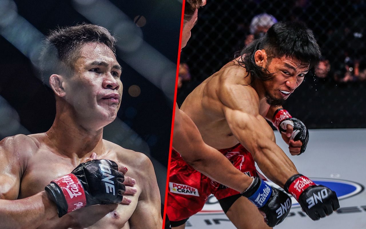 Filipino strawweight fighters Jeremy Miado (L) and Lito Adiwang (R) -- Photo by ONE Championship