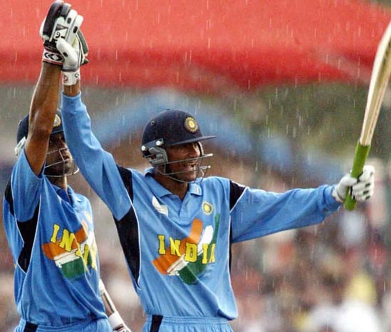 Mohammad Kaif celebrating after India&#039;s win [Getty Images]