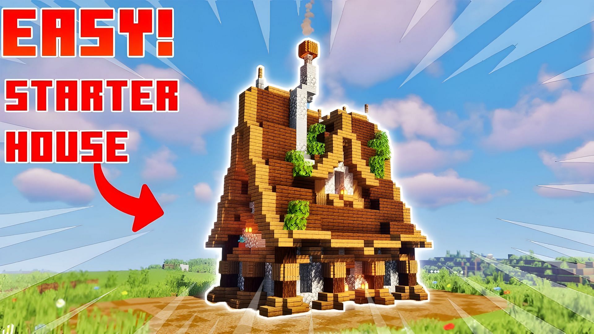 Starter houses are what new players first build when playing Minecraft (Image via Youtube/Lemonslice)