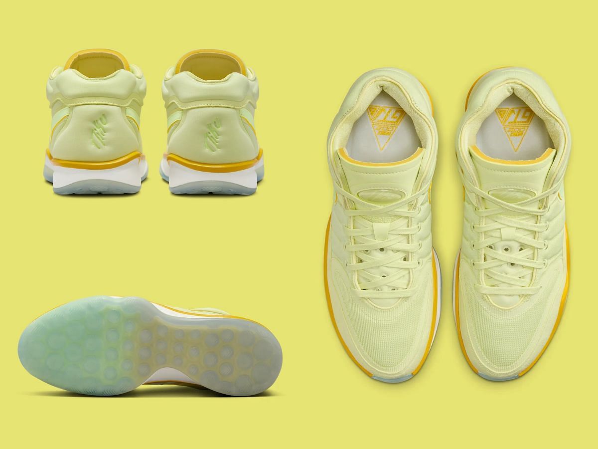 Nike G.T. Hustle 2 &ldquo;Citron Tint&rdquo; sneakers pair overview (Image via Sneaker News)