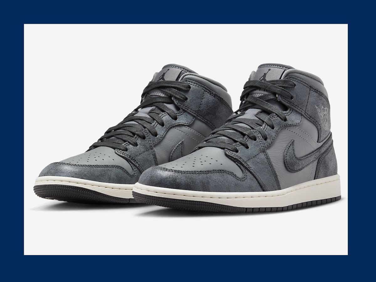 Nike Air Jordan 1 Mid &quot;Smoke Grey&quot; sneakers (Image via Nike)