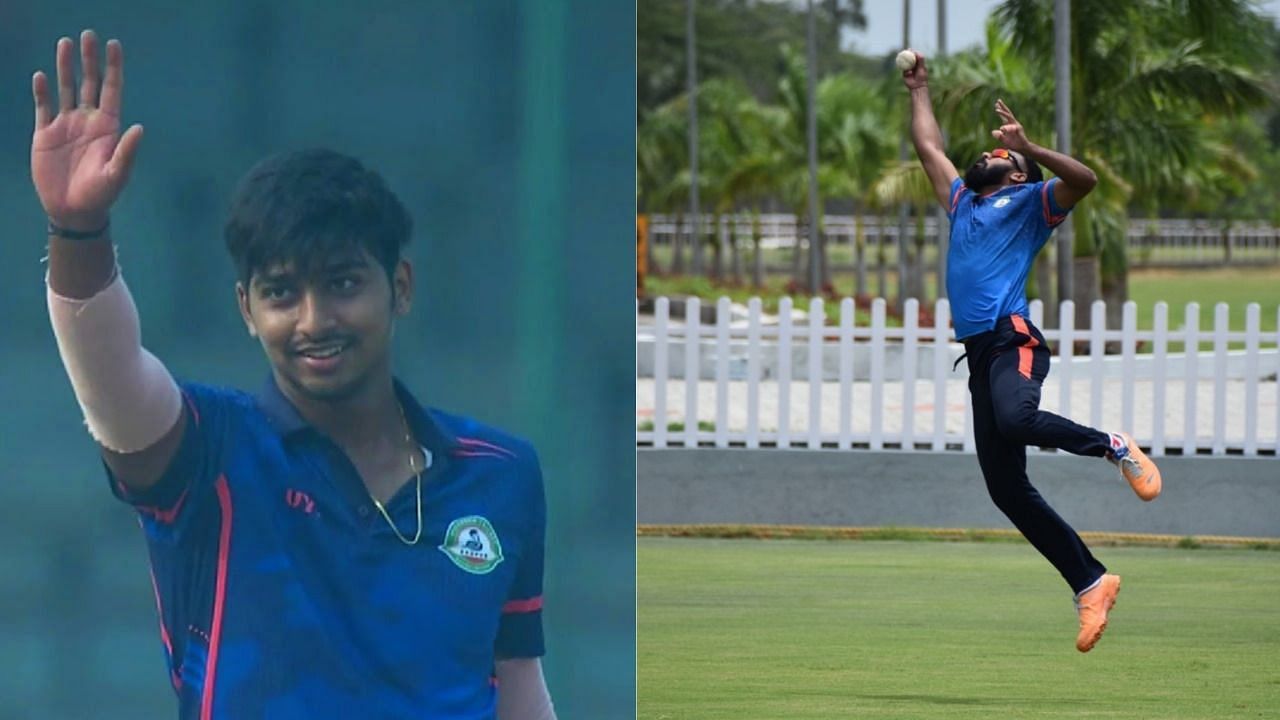 Darshan Nalkande (left) and Akshay Karnewar (right) - Image Credits: BCCI and Akshay Karnewar Instagram