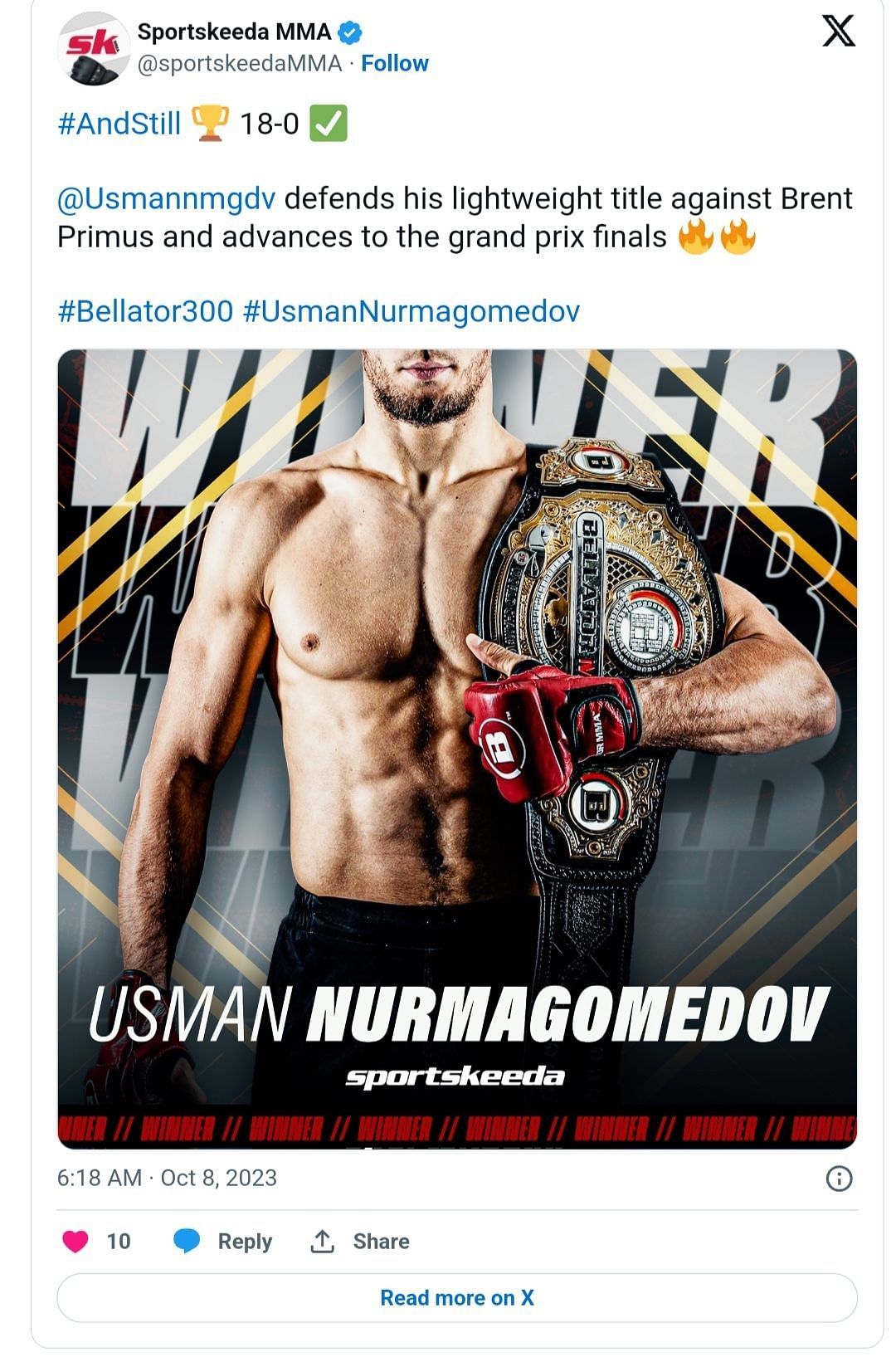 Usman Nurmagomedov. Source: Sportskeeda MMA