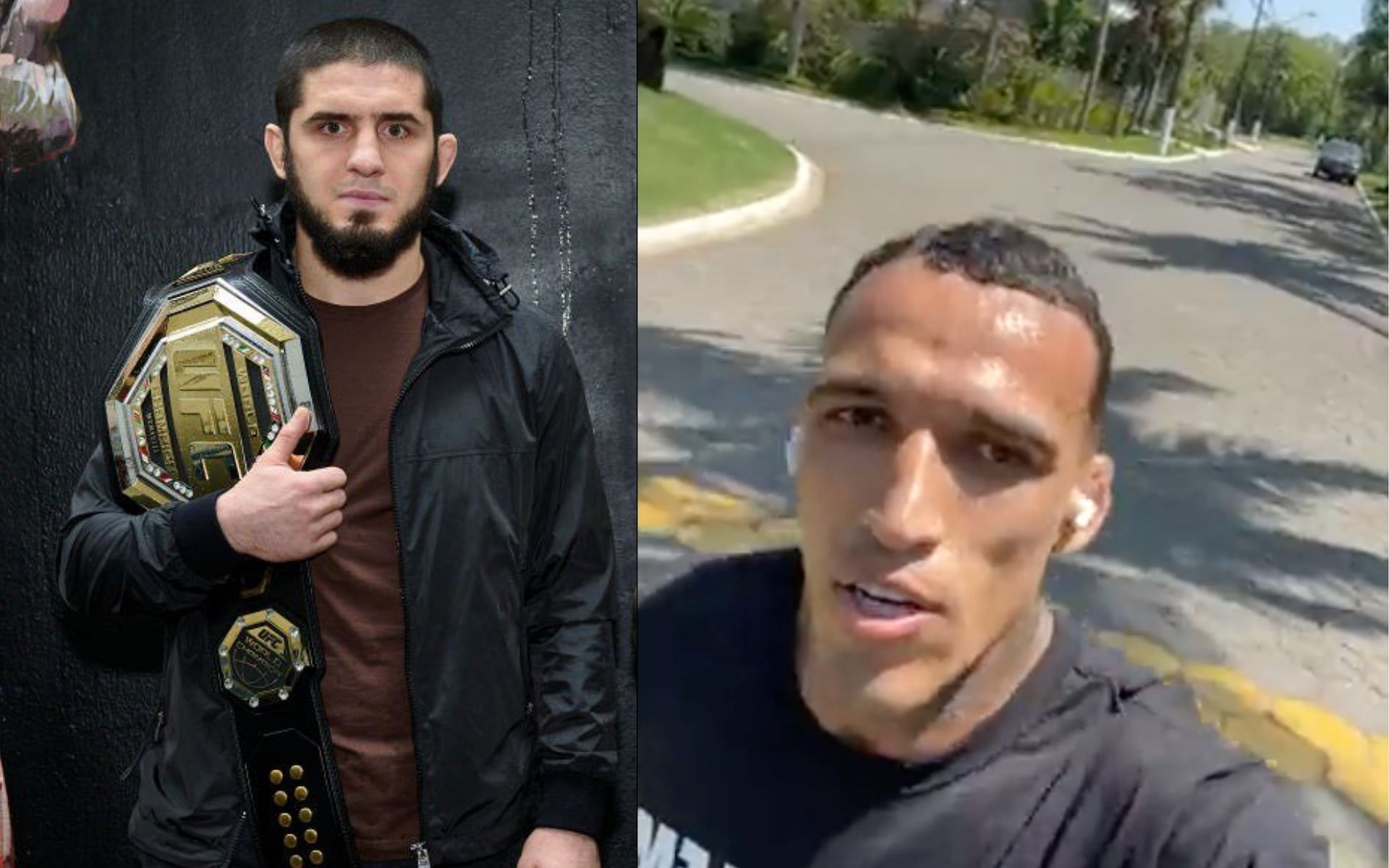 Islam Makhachev, Charles Oliveira (Image Courtesy - @MAKHACHEVMMA, @CharlesdoBronxs on X/Twitter)