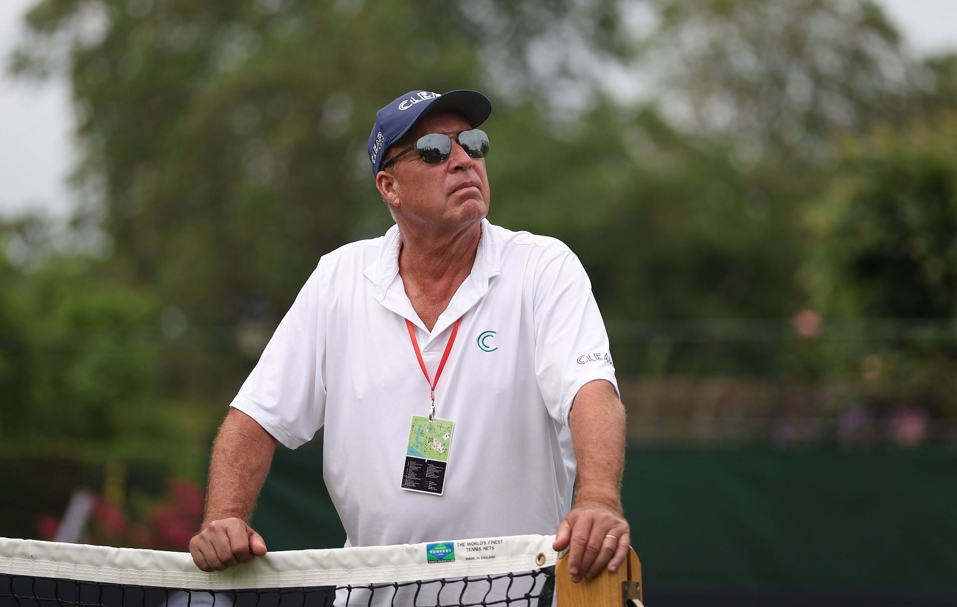 Ivan Lendl looks on: Giorgio Armani Tennis Classic - Day 2
