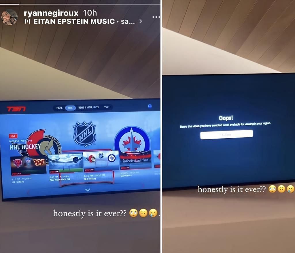 Ryanne Giroux slammed the NHL on IG for their broadcasting services. (Image Credit: ryannegiroux/Instagram)