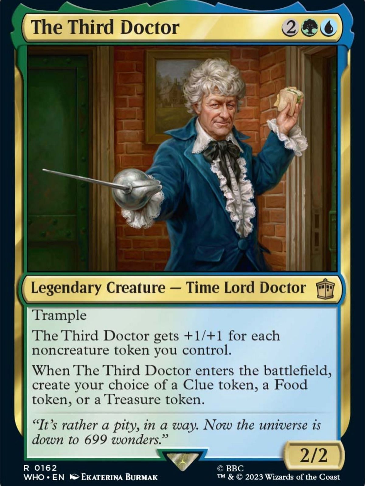 The Third Doctor in MTG (Image via Wizards of the Coast)