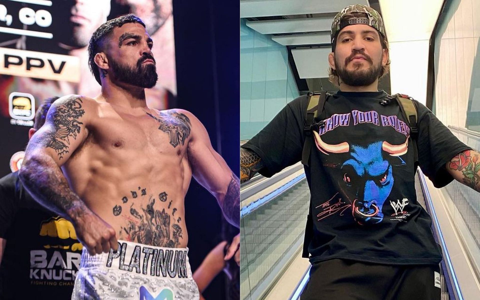 Mike Perry (left) Dillon Danis (right) [Image courtesy @platinummikeperry @mf_daznxseries]