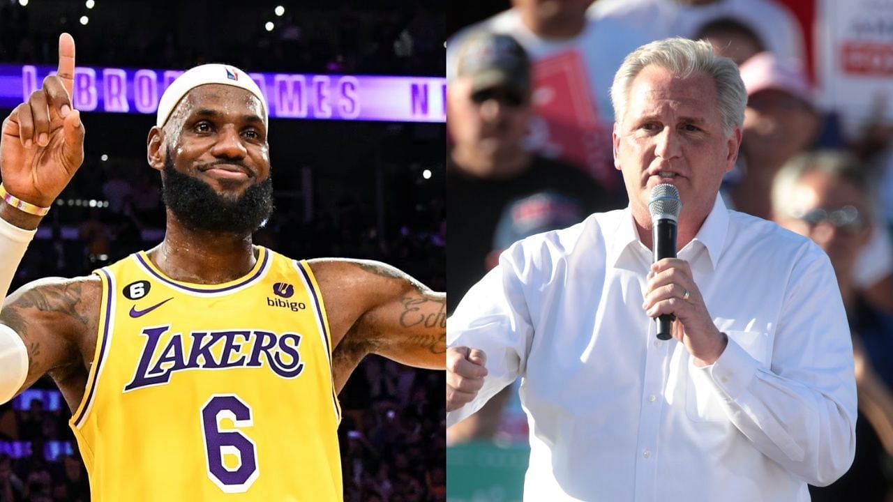 LeBron James of the LA Lakers and former House Speaker Kevin McCarthy