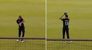 [Watch] Trent Boult imitates his RR captain Sanju Samson in SA vs NZ World Cup warmup game in Kerala’s Thiruvananthapuram